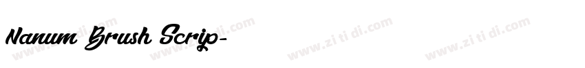 Nanum Brush Scrip字体转换